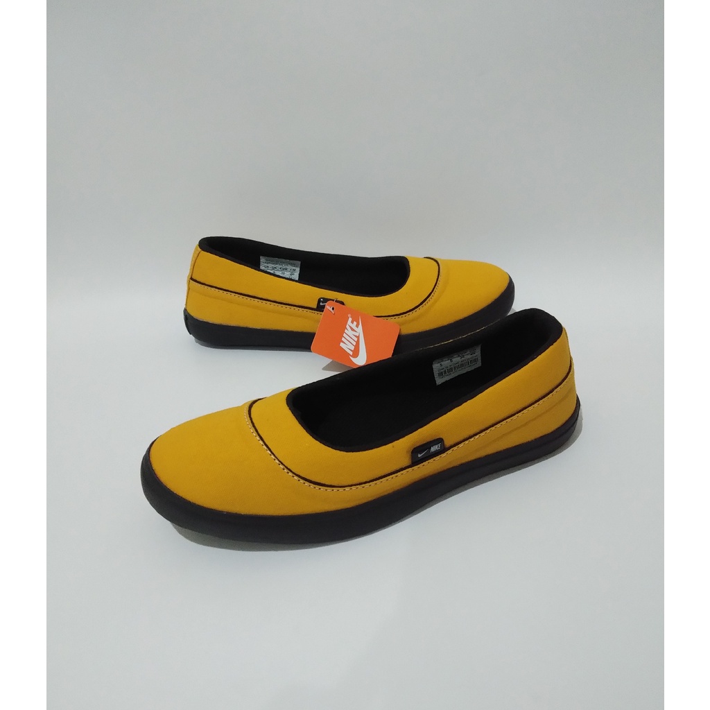 SEPATU WANITA SLIP ON 05 KUNING HITAM.SEPATU FLAT WANITA.SEPATU SLIP ON WANITA TERBARU