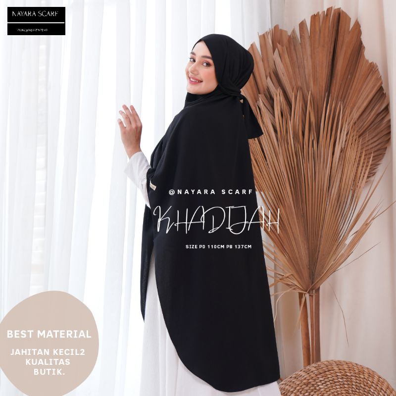 FRENCH KHIMAR KHADIJAH  ONE SIZE XXL WOLLYCREPE KUALITAS PREMIUM-4