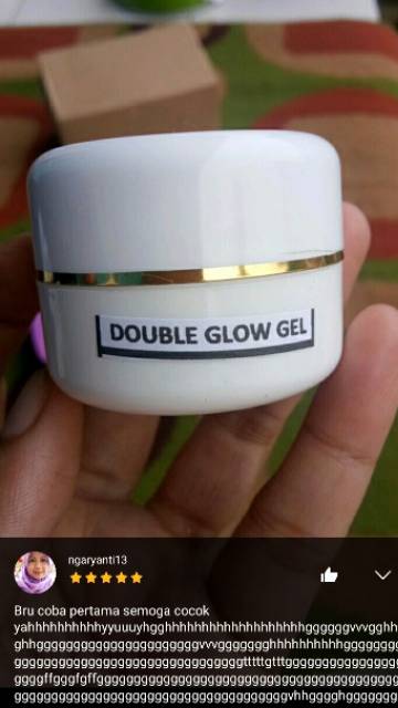 Doubel Glow Gel Cream - krim malam pemutih / flek sedang dan efek glowing kulit berminyak