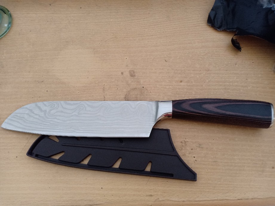 Xituo Pisau Dapur Chef Damascus Pattern 7 Inch Santoku Knife