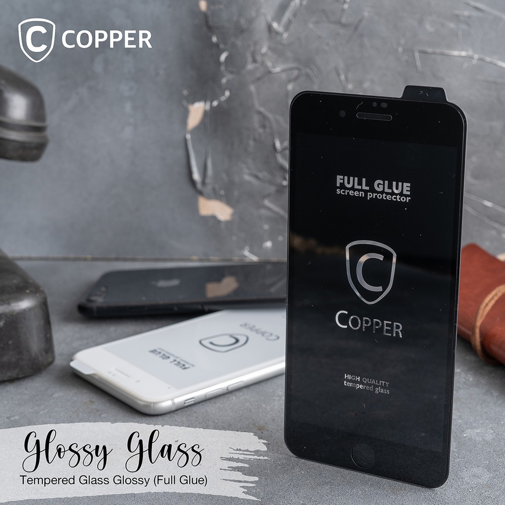 Samsung Galaxy A9 2018 - COPPER Tempered Glass Full Glue Premium Glossy