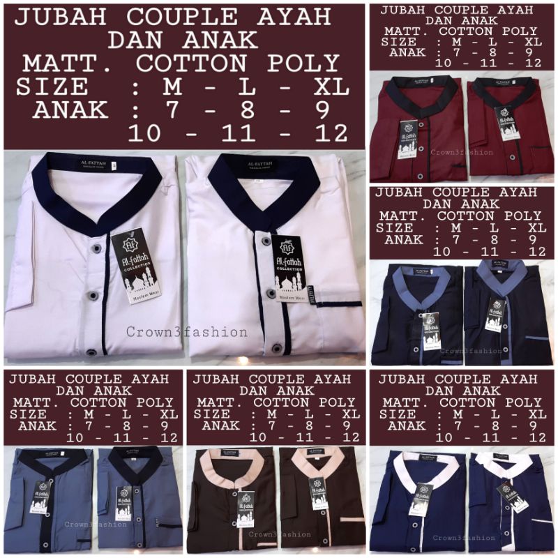 Jubah Couple Ayah &amp; Anak / Kakak &amp; Adik Terbaru *Bisa Cod