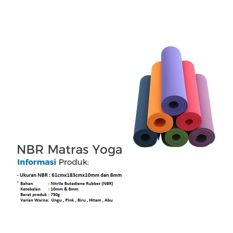 Matras Olahraga Yoga Matras TPE Serbaguna Olahraga Senam Lantai