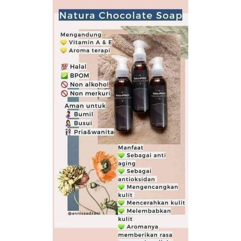 

SABUN COKLAT NATURA CHOCOLATE SOAP ORIGINAL ASLI 100% MEMBER ASLI MEMBER