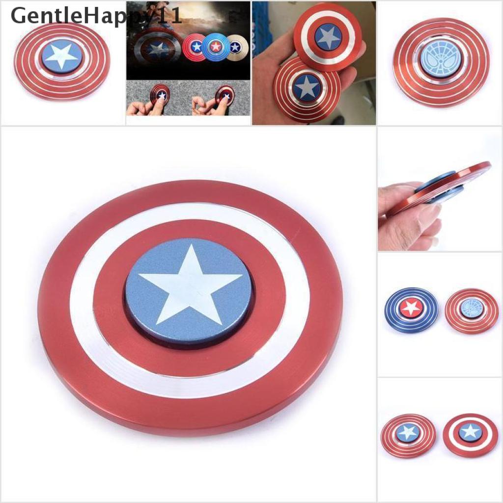 Gentlehappy American Captain Fingertip Gyro Shield Alloy Gyro Spinner Mainan Dekompresi