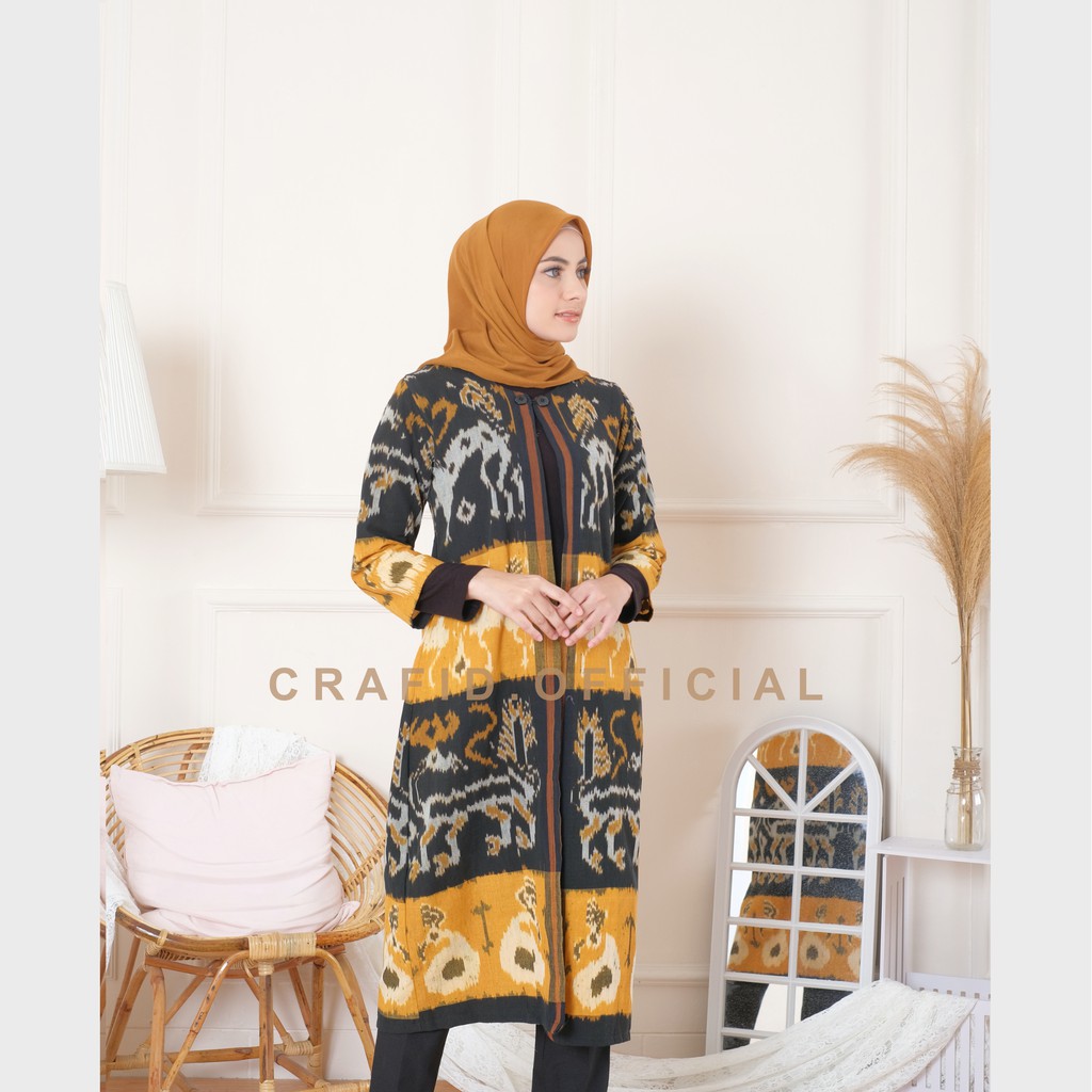 CRAFID HARA 04  Long Cardigan Full Tenun