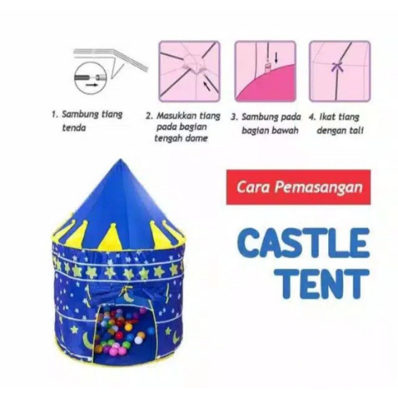 Termurah TENDA ANAK CASTLE JUMBO Camping Tent Bentuk Istana Kastel