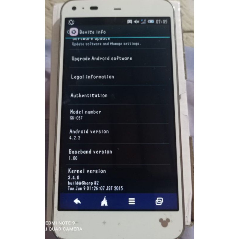 SHARP SH-05F Docomo 2/32 Disney Docomo HP Second