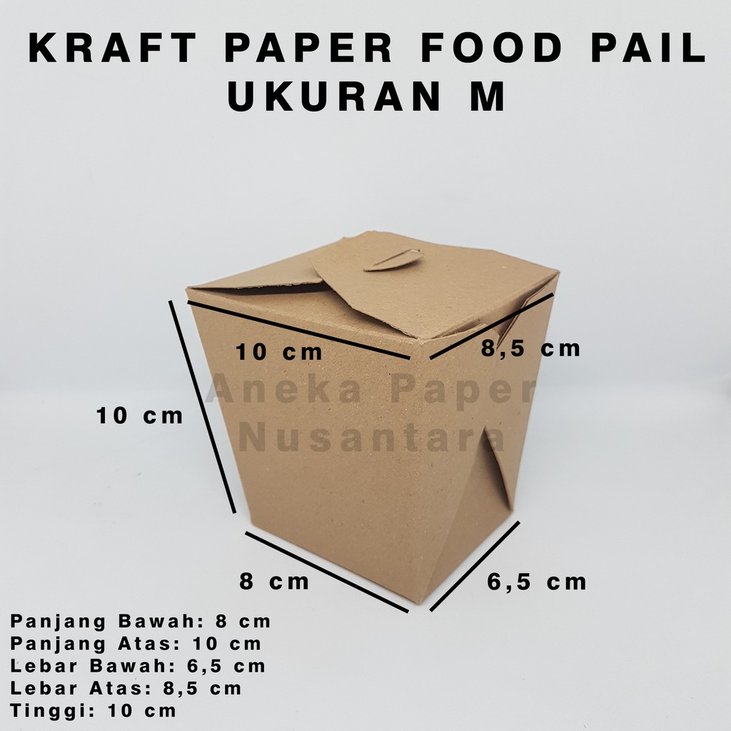 

Kraft Paper Food Pail - Food Grade - Ukuran M