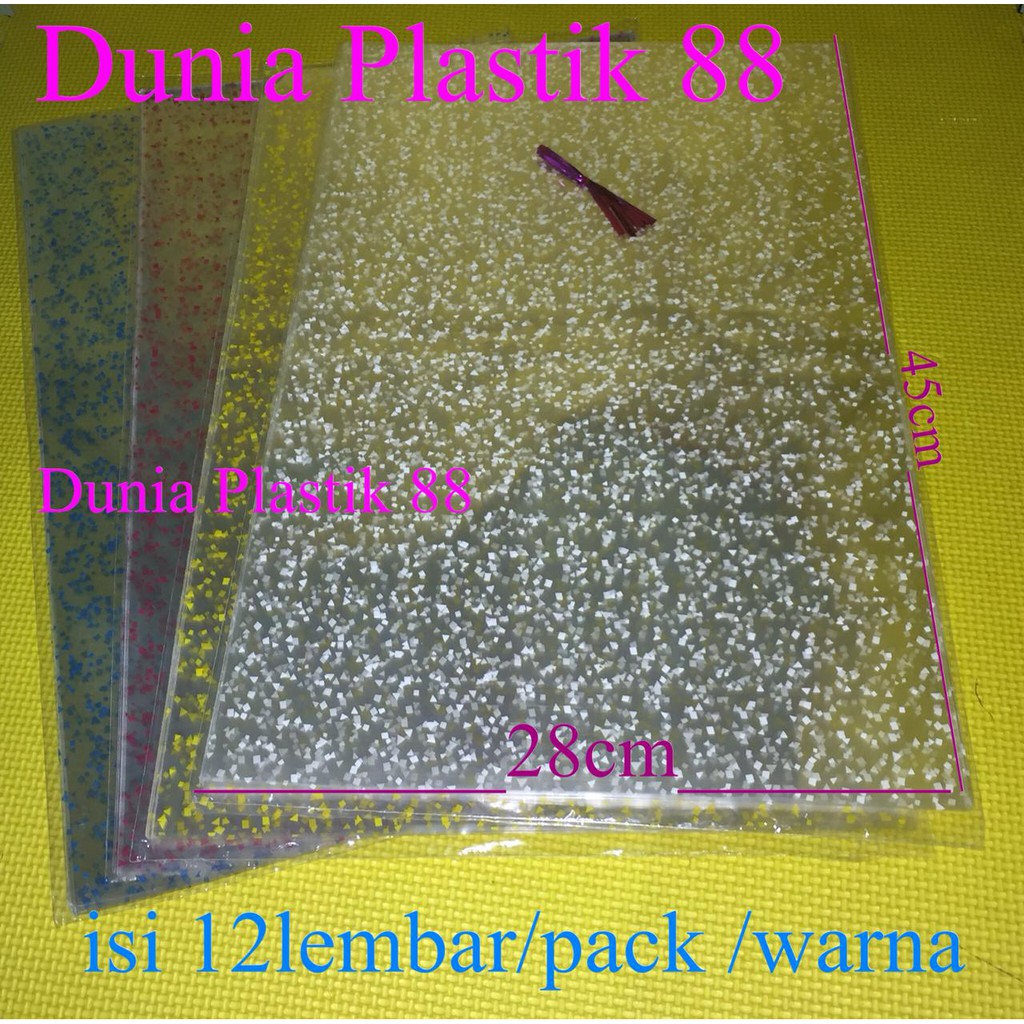 Jual Isi12pcs OPP BINTANG kantong plastik OPP ULTAH POLOS 28x45CM ulang