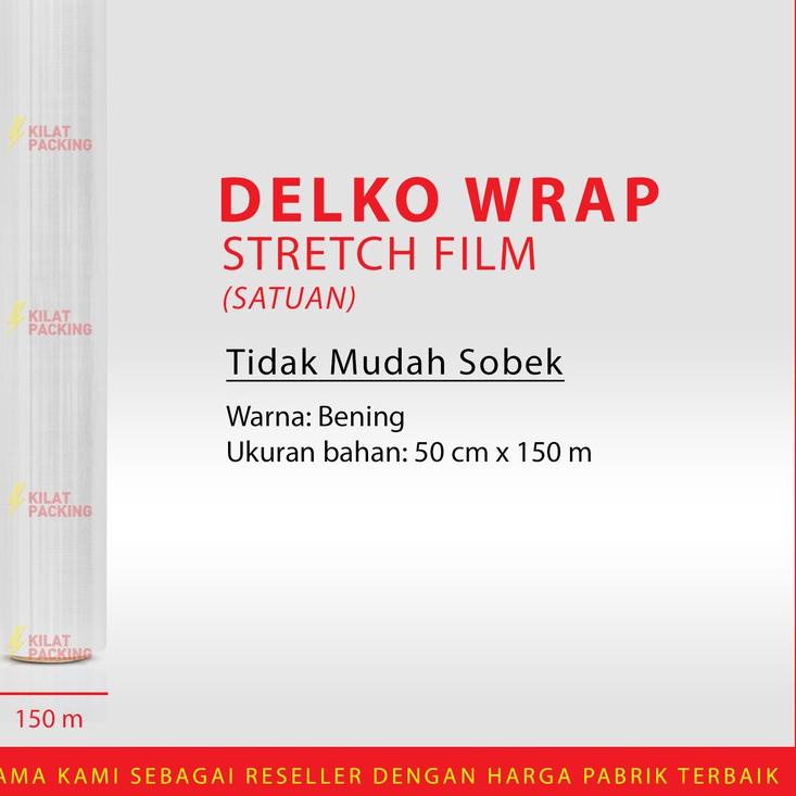 

☆ STRETCH FILM BENING MURAH 50CM X 150M WRAPPING SATUAN ♝