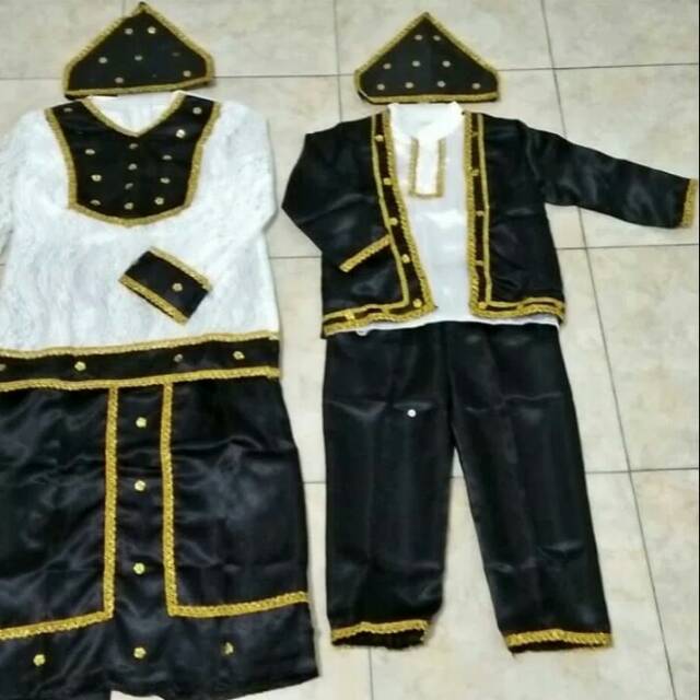 Baju adat maluku size S ( hitam putih)