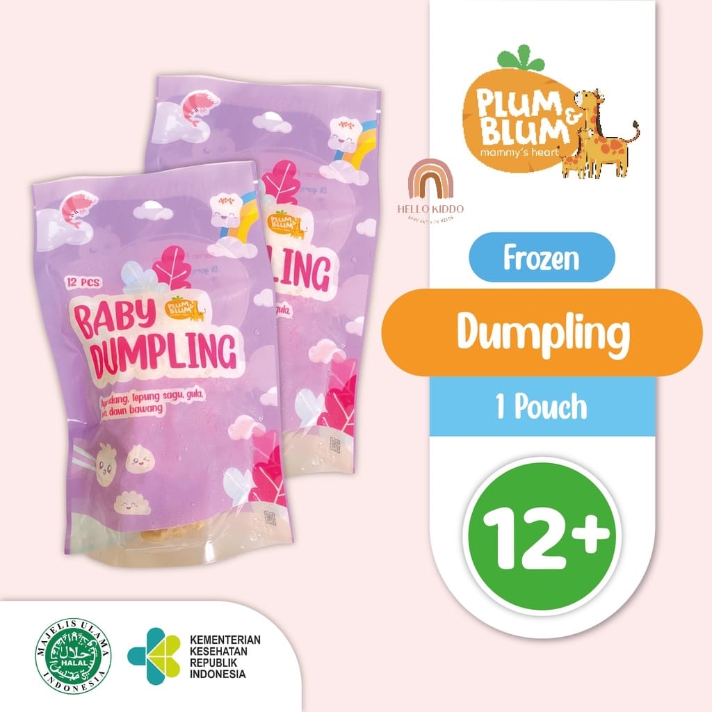 

PLUM&BLUM FROZEN BABY DUMPLING / PANGSIT KUAH PANGSIT GORENG AYAM UDANG NO MSG 12PCS