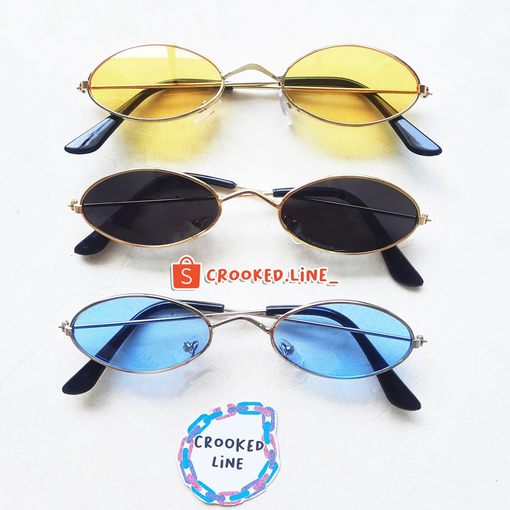 CHISAI GLASSES SUNNIES Y2K KACAMATA KACA MATA SUN GLASSES AESTHETIC CROOKED.LINE_