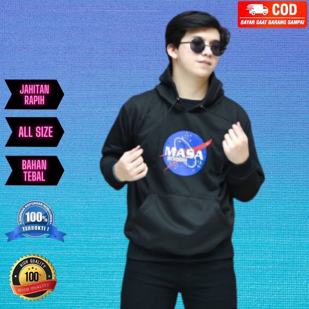 Sweater Ori Cewe Cowo Distro Keren l Hodie Keren Kekinian Cewek Cowok l Fleece Tebal NASA All Size