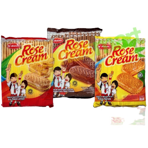 

Kokola Rose Cream Biskuit Sandwich Cokelat/Lemon 260gr