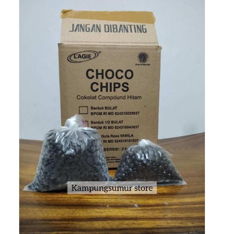 

DISKON BRANDS FESTIVAL Choco Chips L'Agie (Cokelat-Rainbow) Cokelat Belah Repack 100 gr, 250 gr