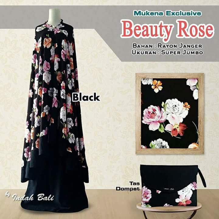 Mukena beauty rose black