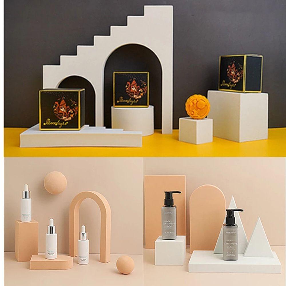 Rebuy Photographic Prop Foam Backgrounds Cube Fotografi Prop Fotografi Meja Posing Ornamen Fotografi Dekorasi Geometris Stereo