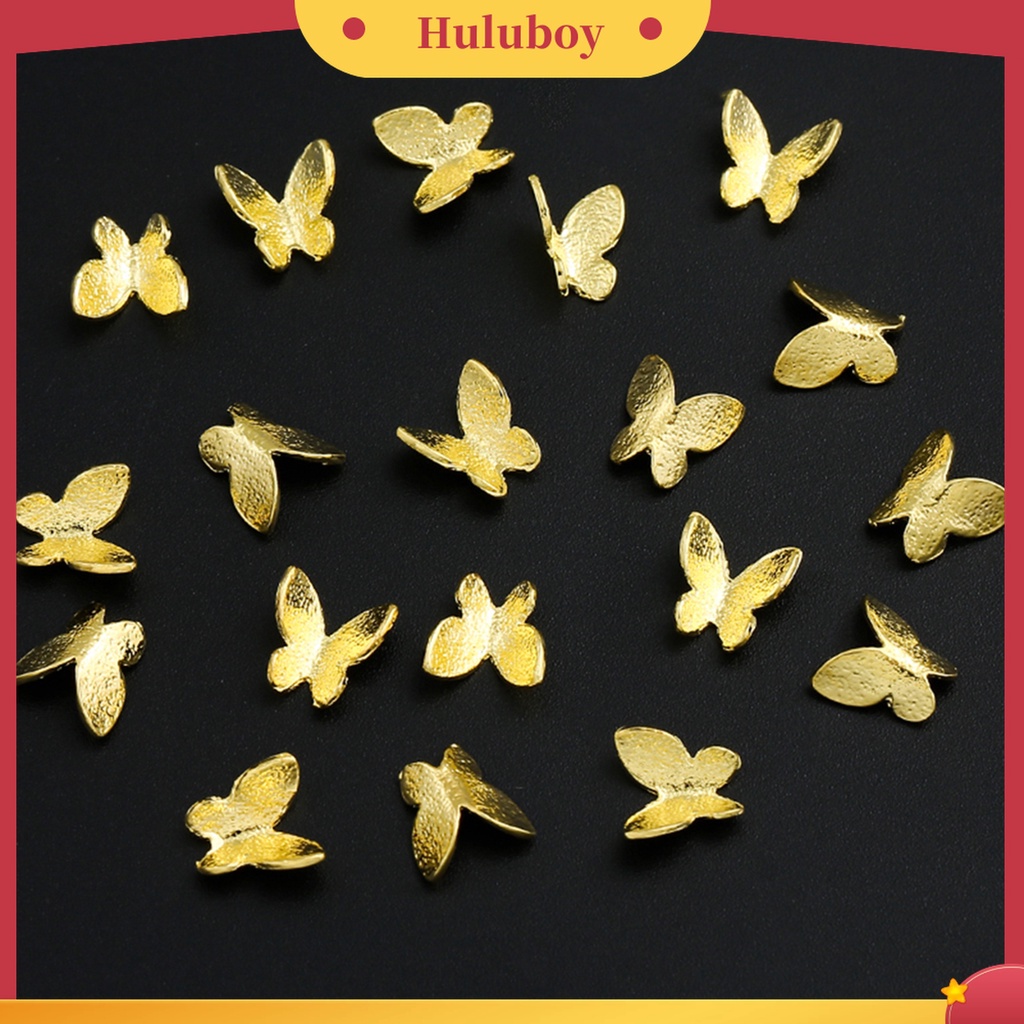 Huluboy Huluboy♡ 100pcs / Pak Kupu-Kupu 3D Untuk Dekorasi Manicure