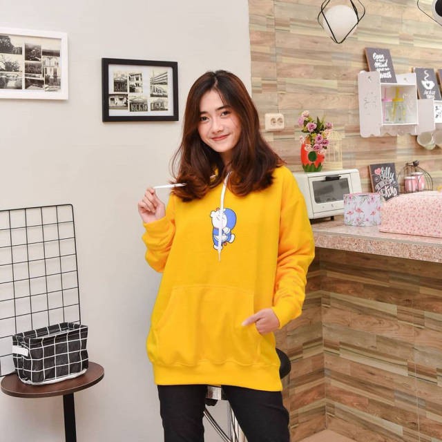 Hoodie Wanita Pria Jaket Hoddie Wanita Couple Dora Kiss Jaket Hodie Dewasa Doraemon Terbaru-3