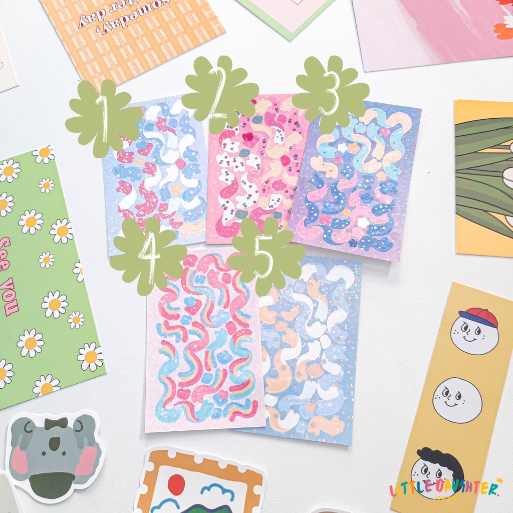 

Ribbon Sticker 6.5 x 10 cm Sticker Deco Scrapbook Journaling