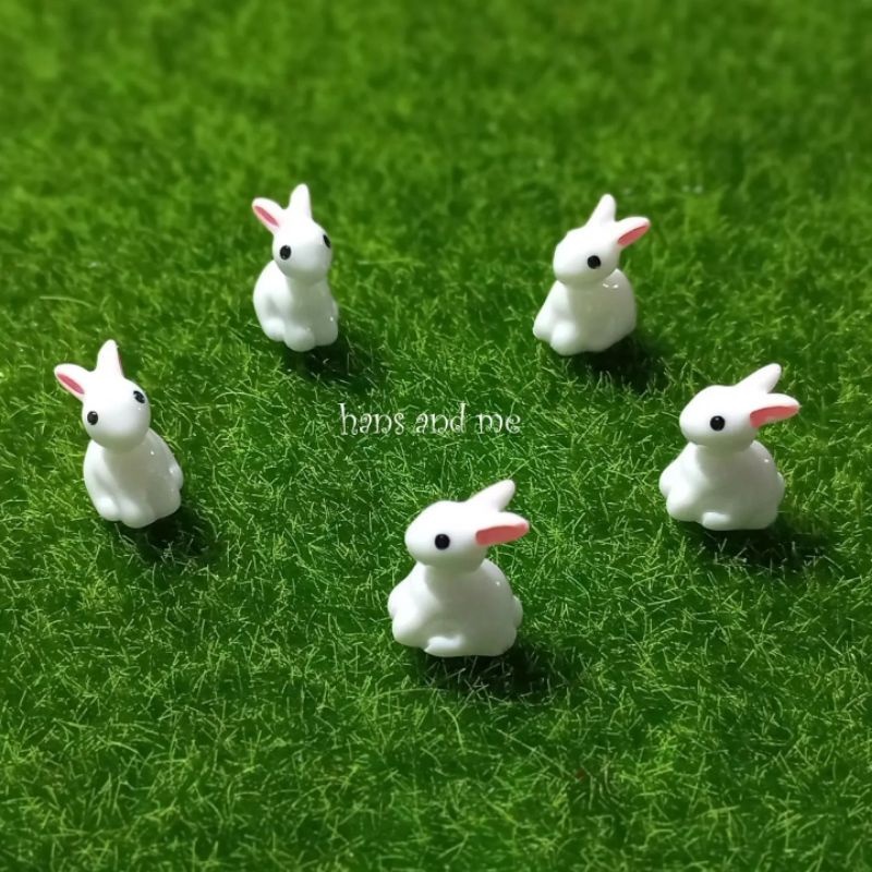 Kelinci Miniatur Maket Miniatur Resin Kelinci Mini Hiasan Paskah