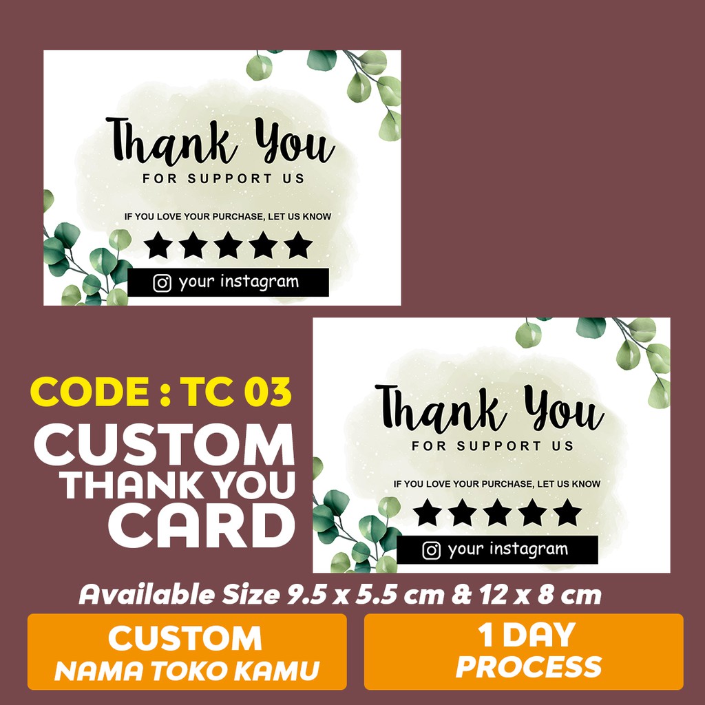 

50PCS THANK YOU CARD TC 03