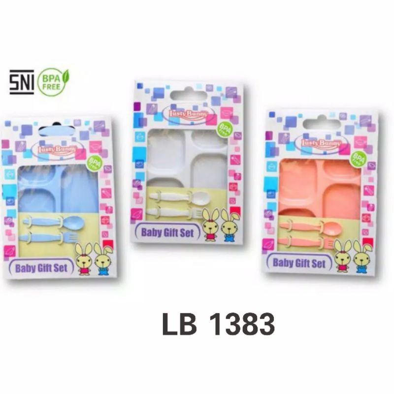 Free bubble warp. SNI Lusty bunny Feeding Gift Set Alat Makan Bayi mangkok sendok garpu gelas GL 1294 1286 LB 1404 1411 1419 1383 1842 1331 1364 1424