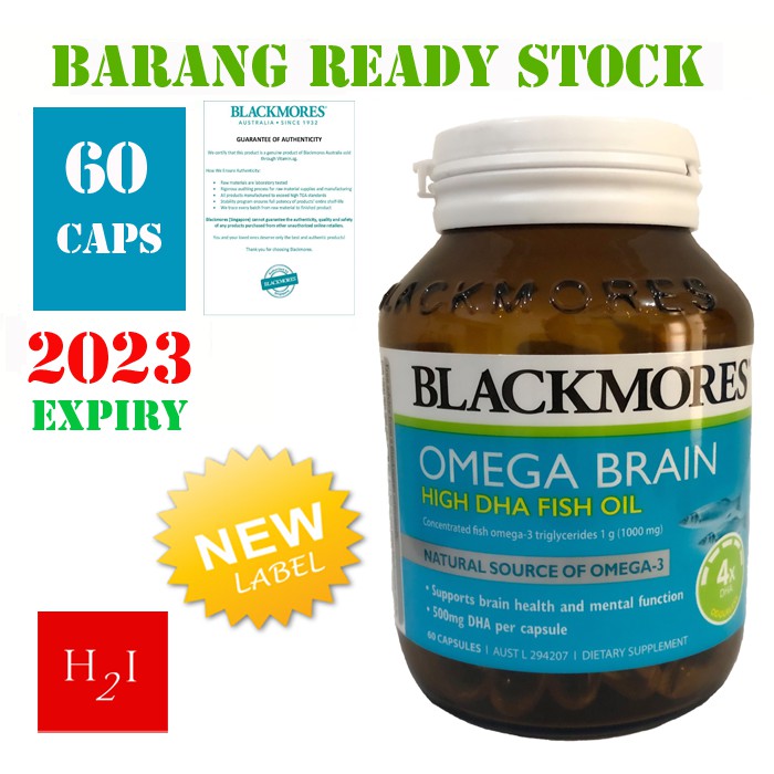 Blackmores Omega Brain OdourlessSuper Strength Fish Oil VITAMIN OTAK omg