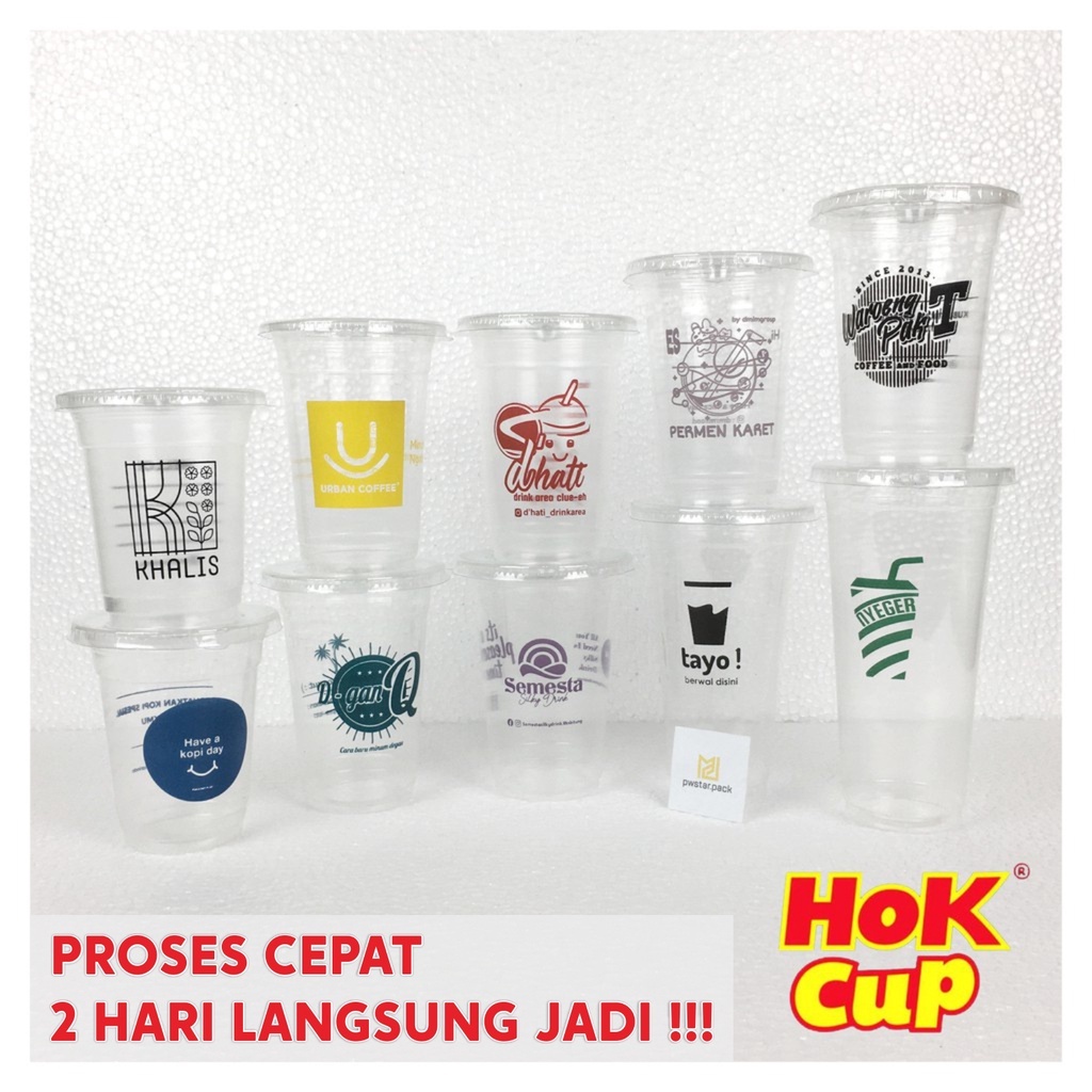 Jual Sablon Gelas Cup 14 16 18 22 Oz Datar Merek Hok Termurah Indonesiashopee Indonesia 6135