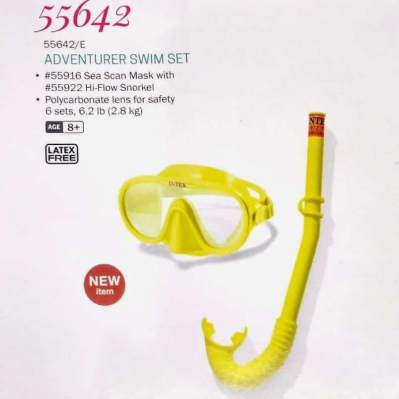 Snorkel Set Adventurer Swim Set Aqua Flow - Intex 55642