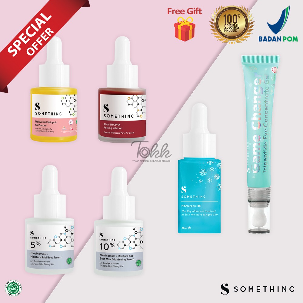 [BPOM &amp;ORI] PROMO SOMETHINC Niacinamide Sabi // Bakuchiol // HYAluronic B5 // AHA BHA Peeling Solution // Game Changer