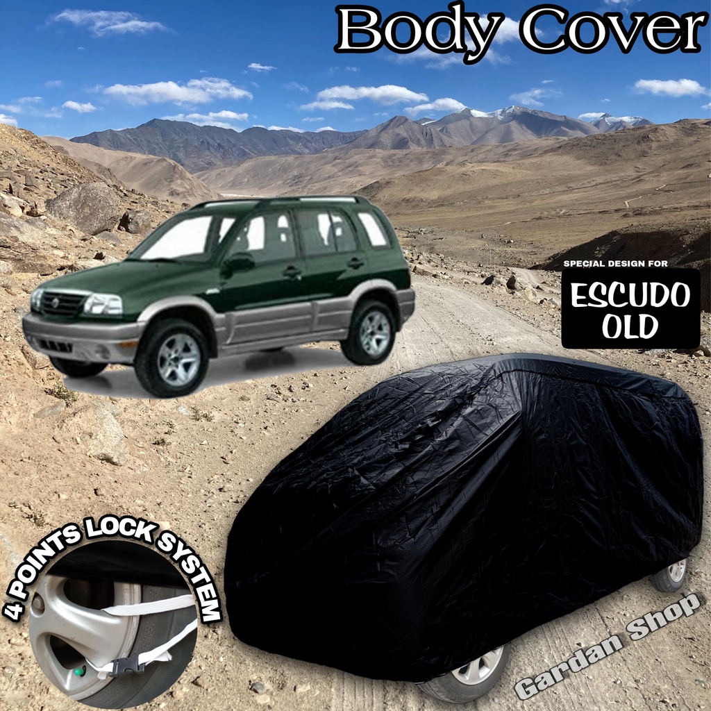 Sarung Mobil ESCUDO OLD Hitam POLOS Body Cover Escudo Old Full Black