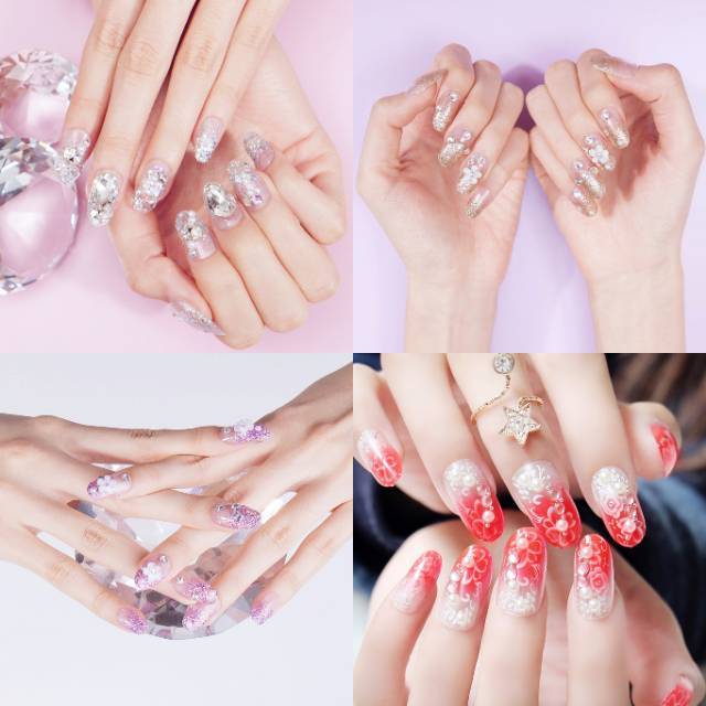Kuku palsu pernikahan wedding fake nails nailart nail art