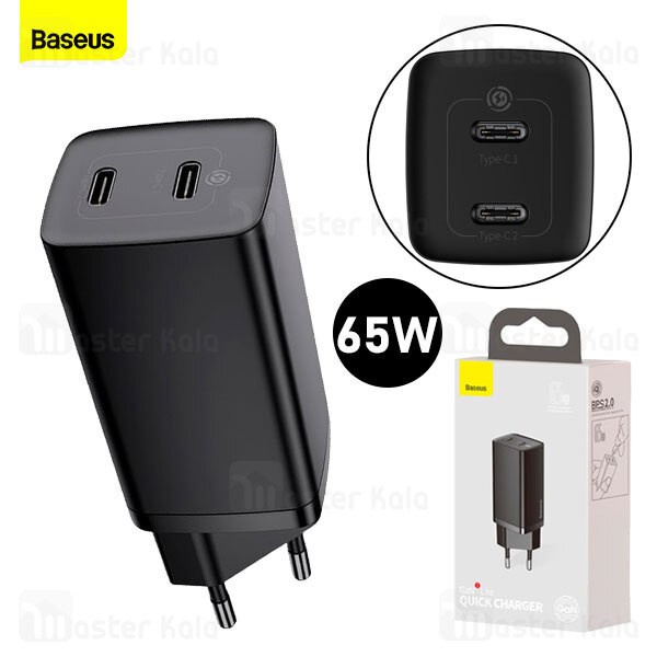 Baseus Charger 65W GaN2 Lite 2port C+C Quick Charger EU Plug