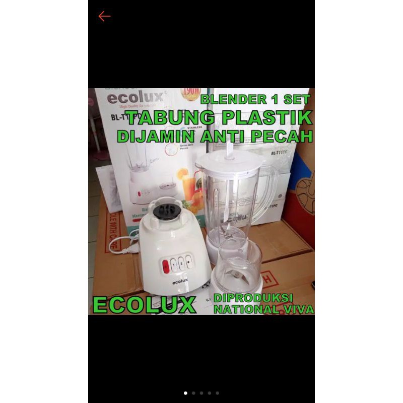 BLENDER ECOLUX BL-T11PC TABUNG ANTI PECAH