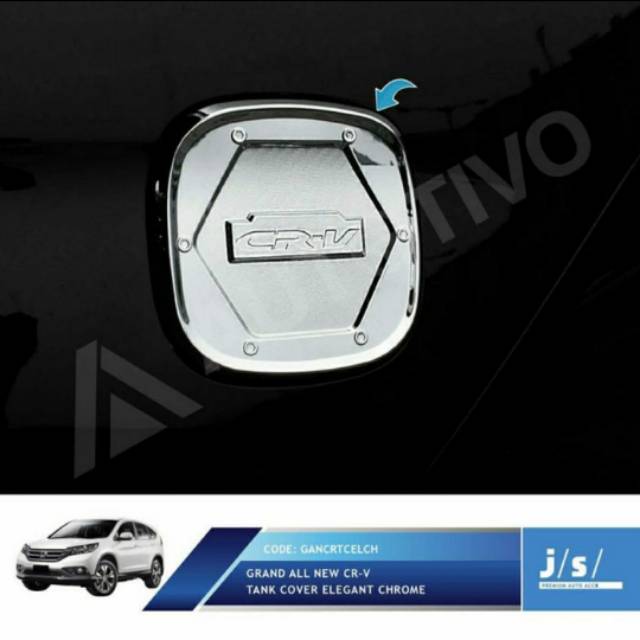 Tank cover/ tutup tangki mobil grand CRV model elegant chrome jsl