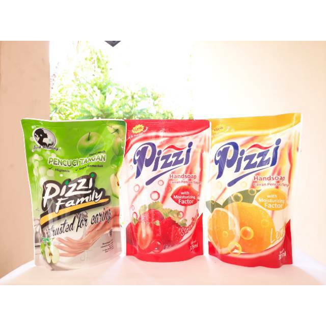 Sabun Cuci Tangan 375ml Pizzi Family Hand Soap Kemasan Refill