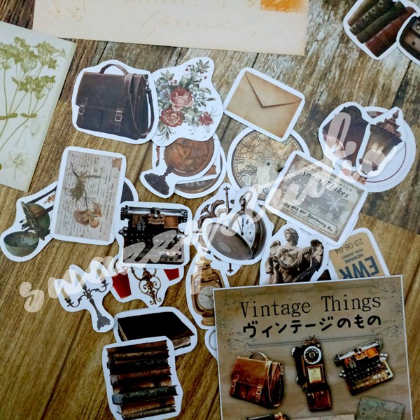 

Vintage Things Sticker - Aesthetic Old Vintage Picture Stiker - Stiker Barang Vintage Bujo Diary