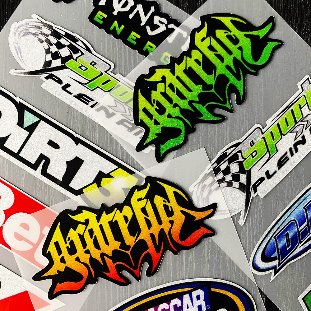 1pc Stiker Reflektif Motif Mon ster Energy Go Pro Untuk Helm Motor YAMAHA