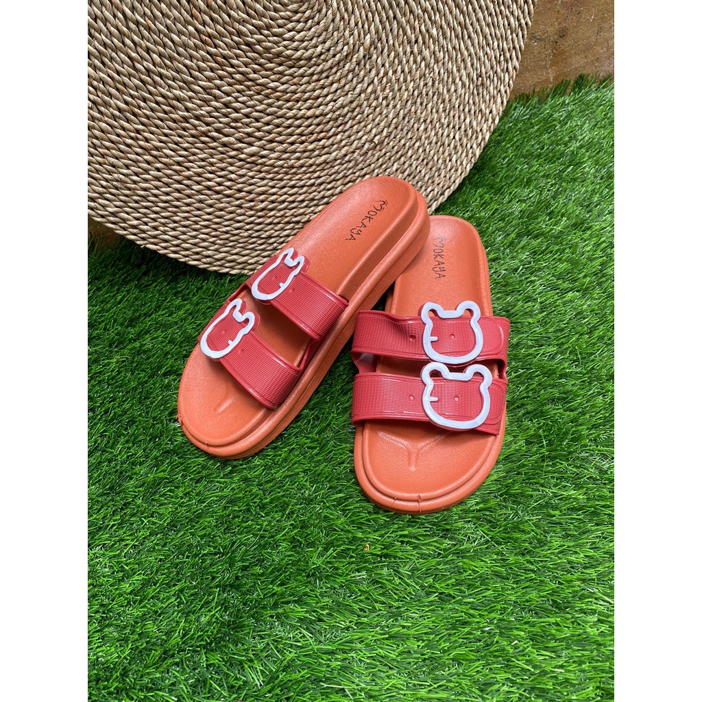 Sandal Gesper Twin Bear Wanita Jelly Import