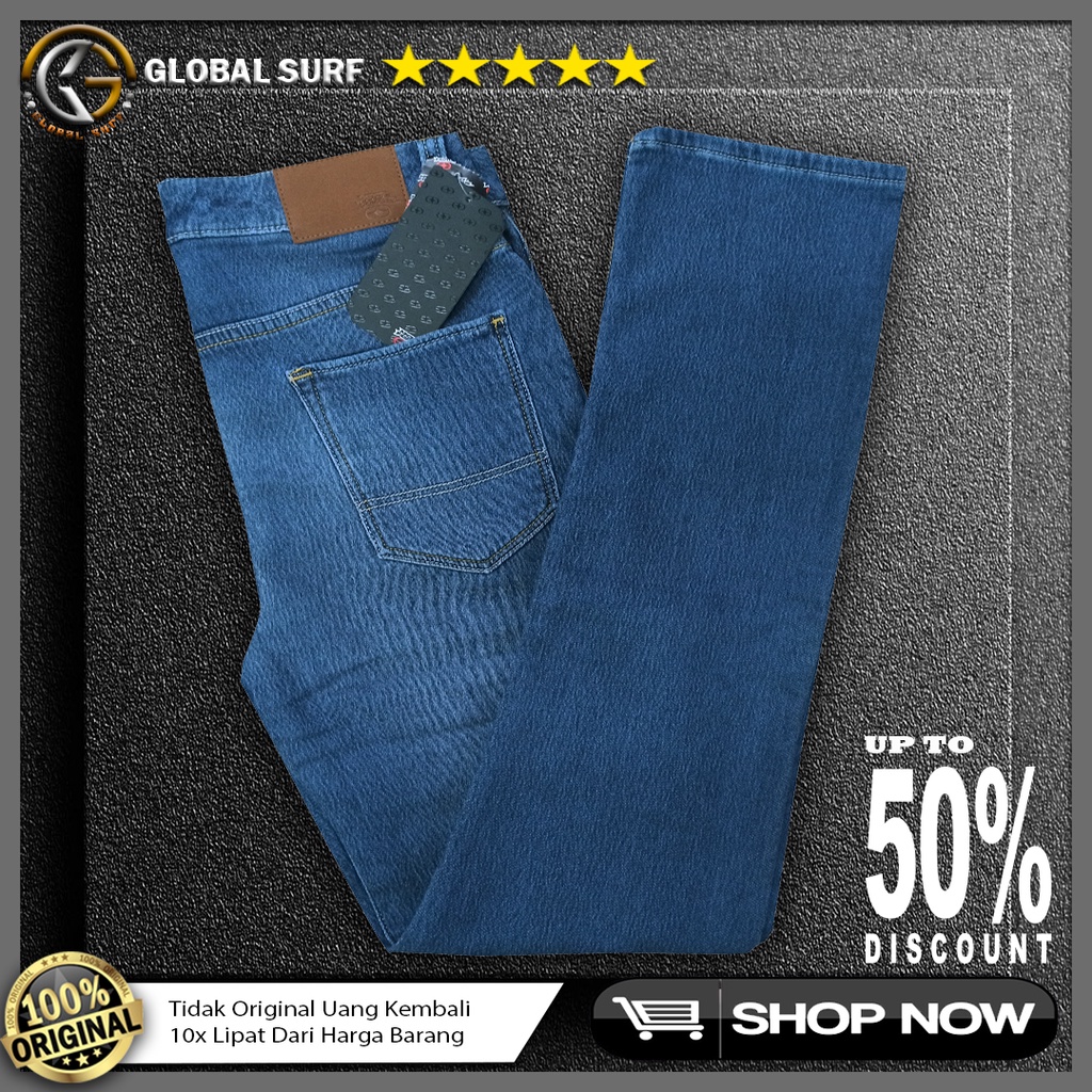 CELANA PANJANG NO FEAR ORIGINAL JEANS WARNA BIRU SLIM STRAIGHT FIT STREET NYAMAN PANTS CASUAL SURF