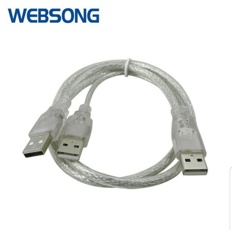 Kabel USB A Male to 2x USB A Male Cabang 80CM High Quality WEBSONG