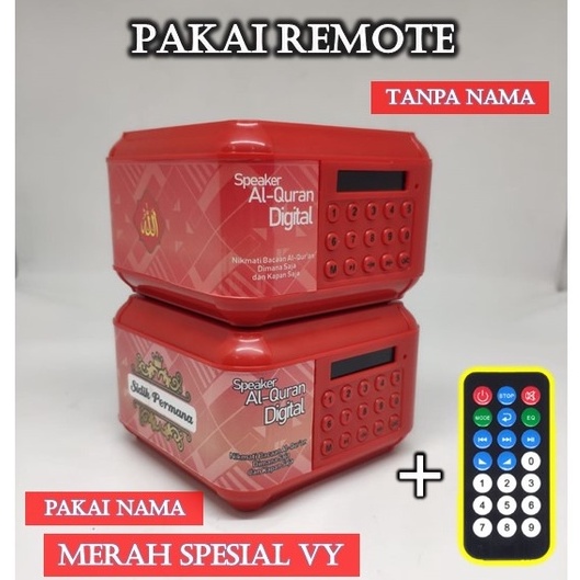(BISA REQUEST NAMA.) SPEAKER ALQURAN ADVANCE TP600 16GB BLUETOOTH/UST.SOMAD-ZB MERAH S VY REMOTE
