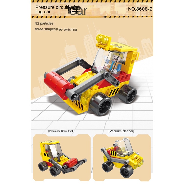 Mainan Truk Excavator Rakit Untuk Edukasi Anak