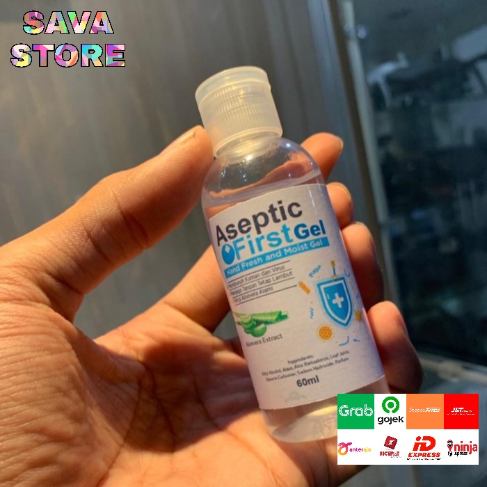 Hand Sanitizer Gel ASEPTIC FIRST berizin BPOM HANDSANITIZER 60ml