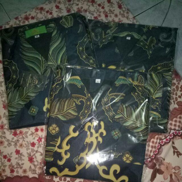 Aswangga Dongker Kemeja Batik Pria Full Furing Bahan Katun Halus Baturaden
