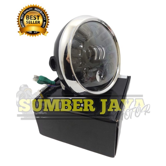 REFLEKTOR Lampu Depan Daymaker 19led 7inch Rx king Ninja Tiger Scorpio W175 Cb400-4