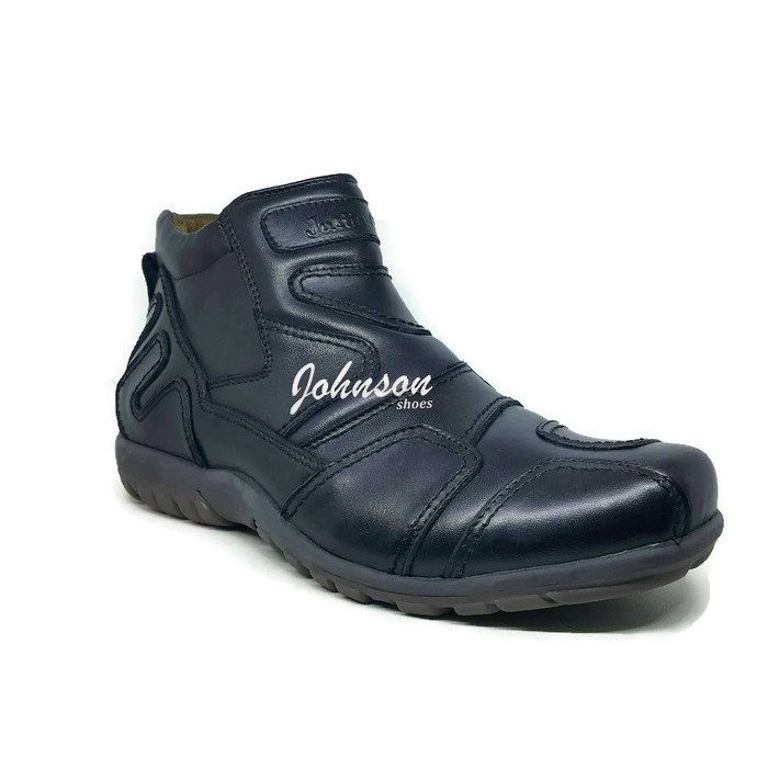 Sepatu Boots Kulit Asli Pria JUSTIN OTTO - AS 831 Hitam / Black 100% ORIGINAL